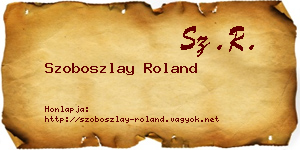 Szoboszlay Roland névjegykártya